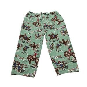 Nick Nora Western Cowboy Rodeo Horse Pajama Pants Size XL Kurt Cobain